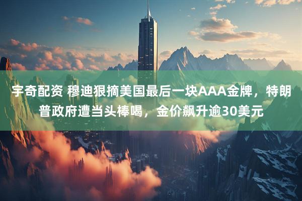 宇奇配资 穆迪狠摘美国最后一块AAA金牌，特朗普政府遭当头棒喝，金价飙升逾30美元