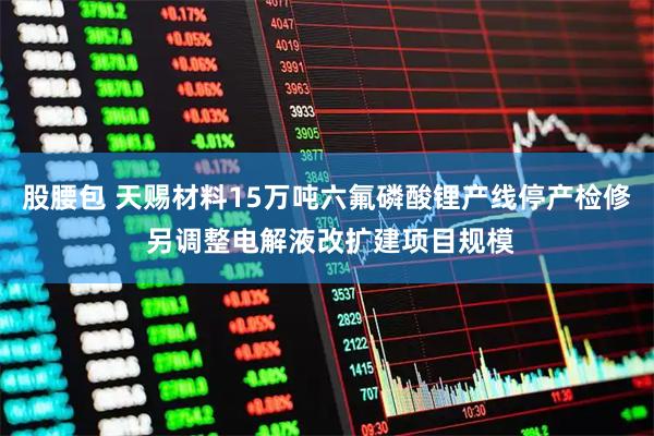 股腰包 天赐材料15万吨六氟磷酸锂产线停产检修 另调整电解液改扩建项目规模